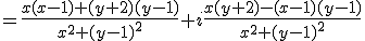 3$=\frac{x(x-1)+(y+2)(y-1)}{x^2+(y-1)^2}+i\frac{x(y+2)-(x-1)(y-1)}{x^2+(y-1)^2}